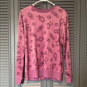 Disney : Winnie the Pooh Pink Graphic Sweatshirt - Small